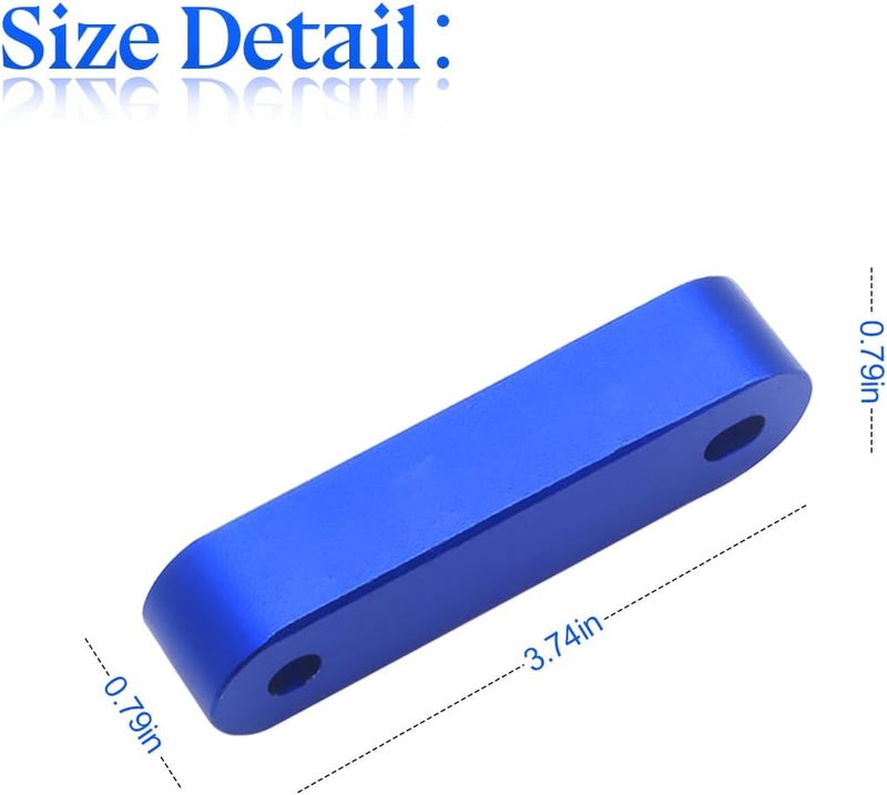 zipelo Car Hood Spacer Riser Kit, Aluminum Alloy Front Hood Vent Spacer Modification Kit, Car Hood Vent Spacer Riser Bolts Washers, Car Replacement Accessories Compatible with Most Cars (Blue) - Image 2